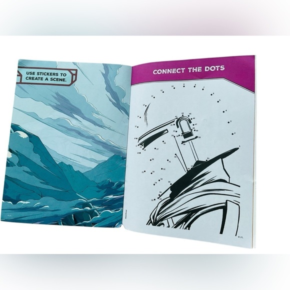 TWO Star Wars The Mandalorian Stickertivity Colortivity Books One Brand New - Picture 6 of 8